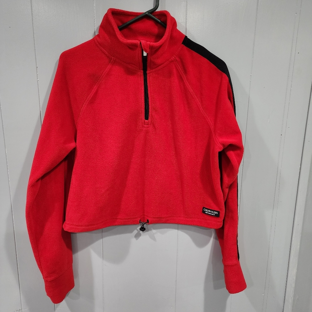 Calvin Klein Large quarter zip performance sweater.